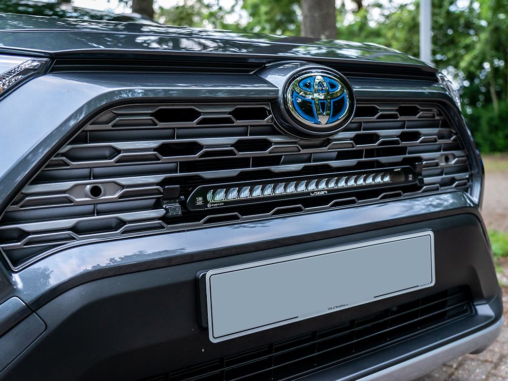 LAZER LAMPS Toyota Rav4 Hybrid (2019-Present) - Grille Mount Kit (includes: 1x Linear-18 Standard, 1x Grille Mount Brackets, 1x 1L-LP-120)
