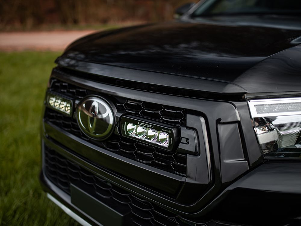 LAZER LAMPS Toyota Hilux Invincible X (2017-2020) - Grille Mount Kit (includes: 2x ST4 Evo, 1x Grille Mount Brackets, 1x 2L-LP-120)