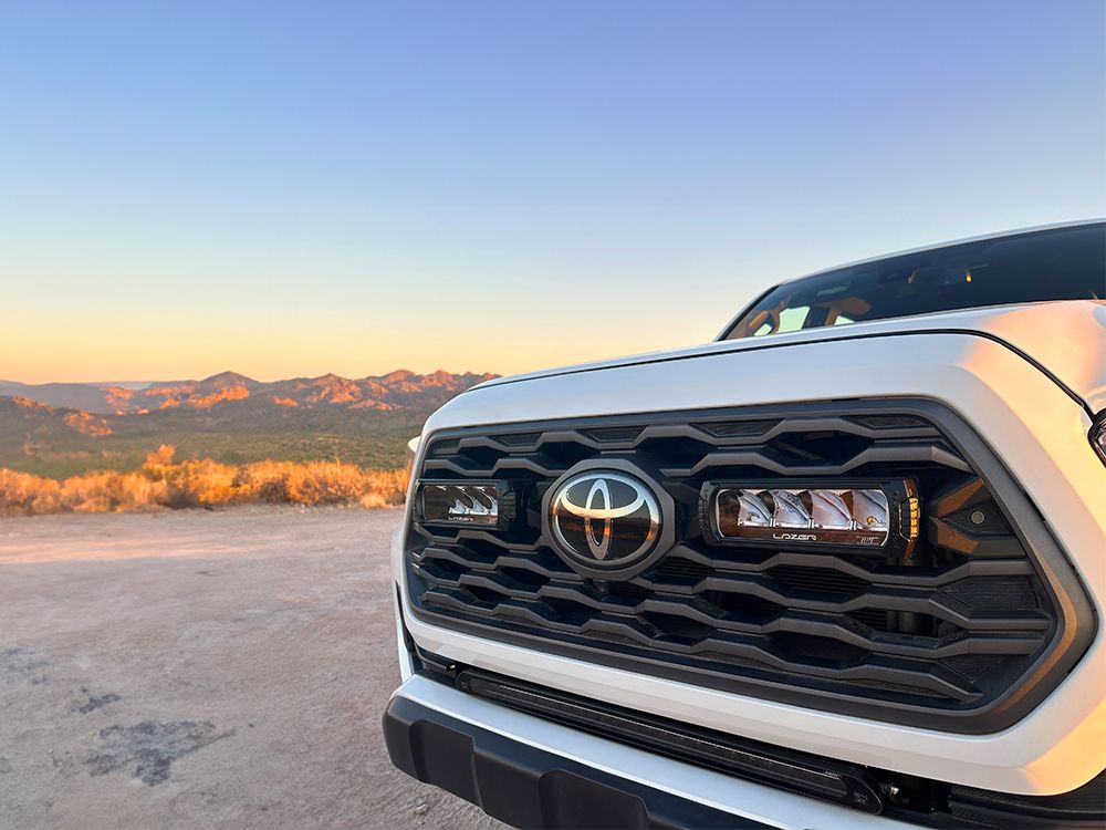 LAZER LAMPS Toyota Tacoma TRD Sport/Offroad (2020-2023) - Grille Mount Kit - Elite (includes: 2x Triple-R 750 Elite, 1x GM-TAC-01K, 1x 2L-LP-120)