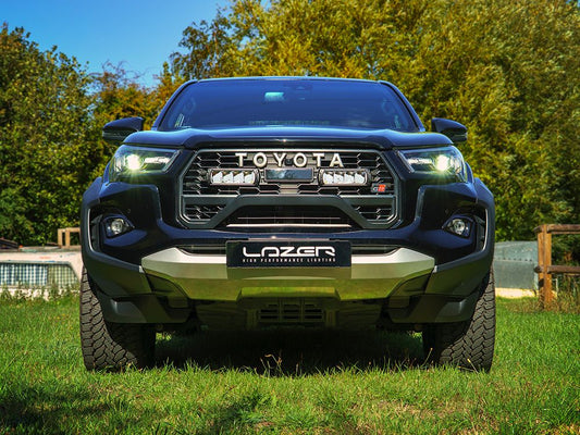 LAZER LAMPS Toyota Hilux GR Sport (2024+) - Grille Mount Kit (includes: 2x Triple-R 750, 1x Grille Mount Brackets, 1x 2L-LP-PL-120)
