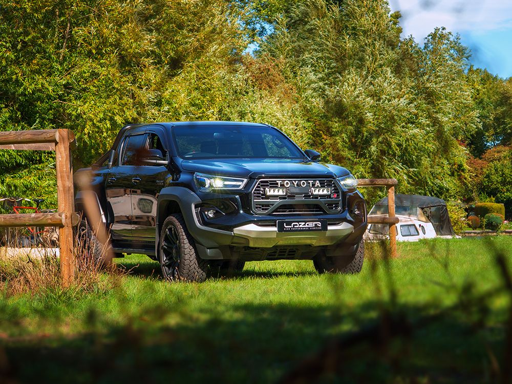 LAZER LAMPS Toyota Hilux GR Sport (2024+) - Grille Mount Kit (includes: 2x Triple-R 750 Elite, 1x Grille Mount Brackets, 1x 2L-LP-120)