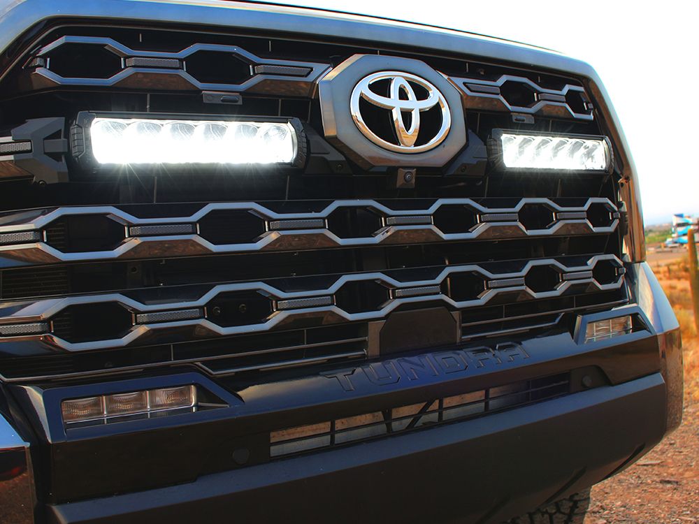LAZER LAMPS Toyota Tundra Platinum (2022) - Grille Mount Kit (includes: 2x Triple-R 850, 1x Grille Mount Brackets, 1x 2L-LP-PL-120)