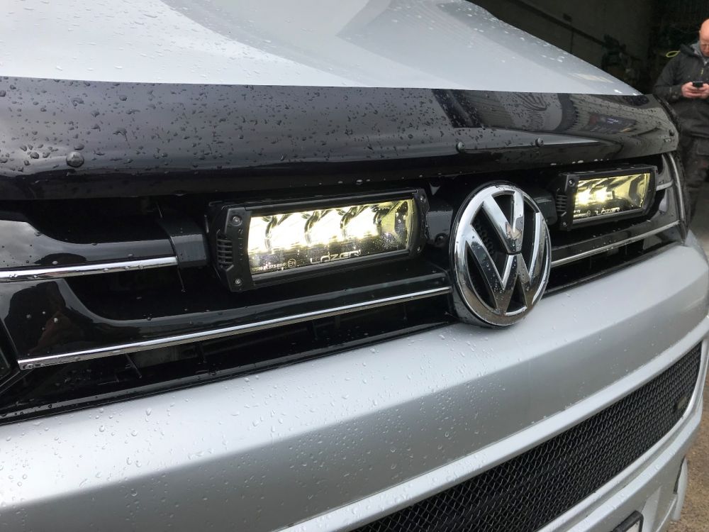 LAZER LAMPS VW T5 (2010+) - Grille Mount Kit (includes: 2x Triple-R 750 Wide, 1x Grille Mount Brackets, 1x 2L-LP-120)