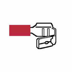 Terminal Red 6.30mm Piggy-Back