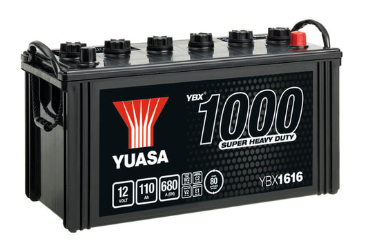 YBX1616 12V 110Ah 680A Yuasa Super Heavy Duty Battery