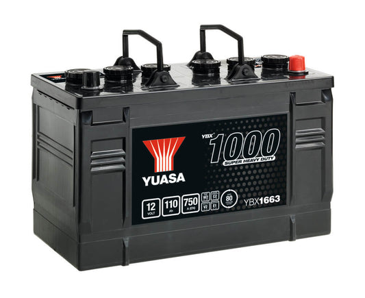 YBX1663 12V 110Ah 750A Yuasa Super Heavy Duty Battery
