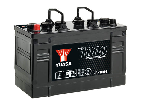 YBX1664 12V 110Ah 750A Yuasa Super Heavy Duty Battery