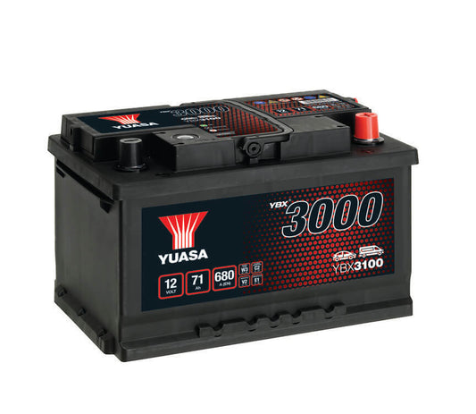 YBX3100 12V 71Ah 680A Yuasa SMF Battery