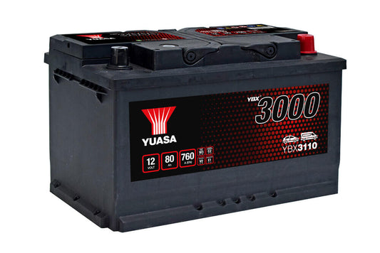 YBX3110 12V 80Ah 720A Yuasa SMF Battery