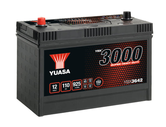 YBX3642 12V 110Ah 925A Yuasa Super Heavy Duty SMF Battery
