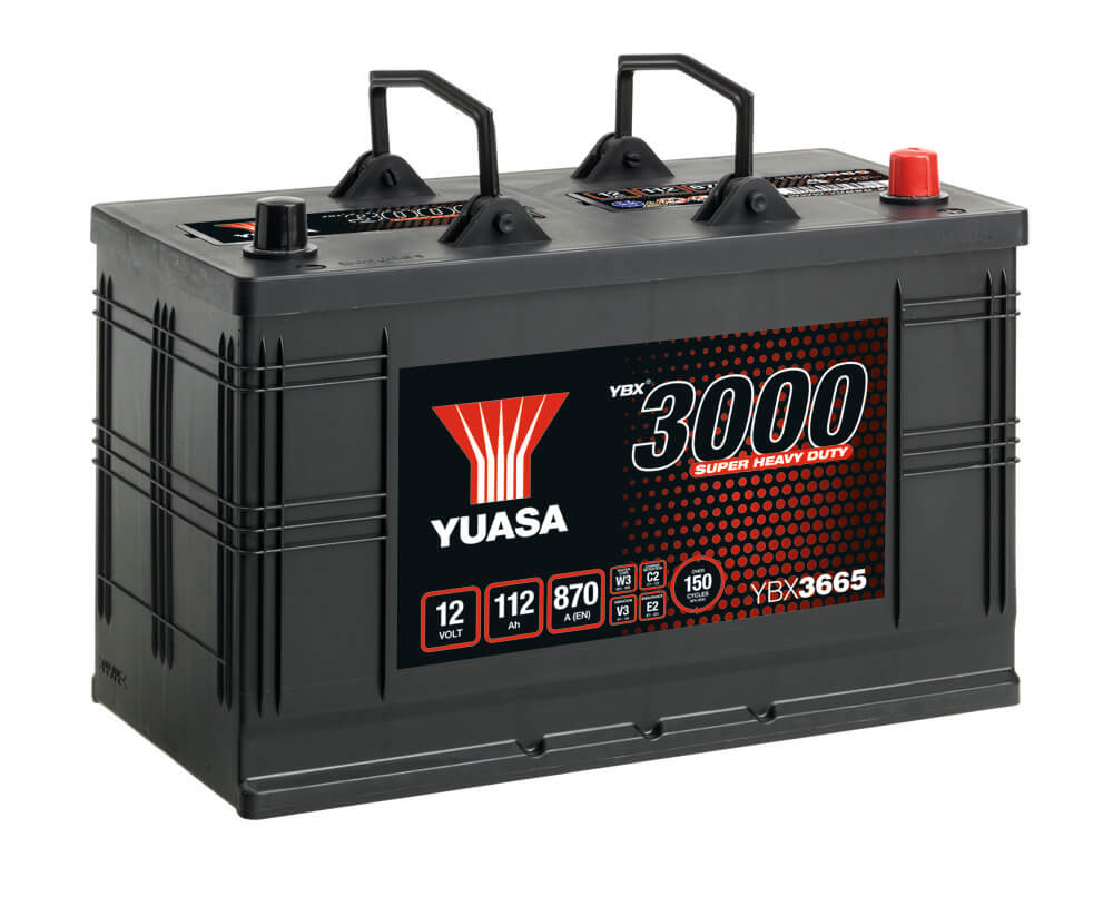 YBX3665 12V 112Ah 870A Yuasa Super Heavy Duty SMF Battery