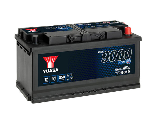 YBX9019 12V 95Ah 850A Yuasa AGM Start Stop Plus Battery
